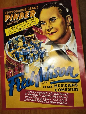 Cirque Pinder Jean Richard Circus Zirkus Circo Poster Plakat Fred Adison Repro - Bild 1 von 4