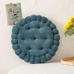 Round Chair Pad Seat Cushion Solid Velvet Color Seat Pad Indoor Floor Cushion... - Picture 1 of 3