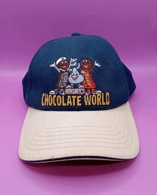 Gorra de béisbol de colección años 90 HERSHEY PARK "CHOCOLATE WORLD" Reese’s KISS Hershey Bar  Foto 1 de 4