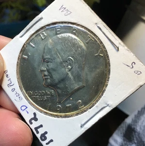 1972 oder 1776-1976 vergoldeter Eisenhower "IKE" Dollar, 1 Münze - Bild 1 von 2