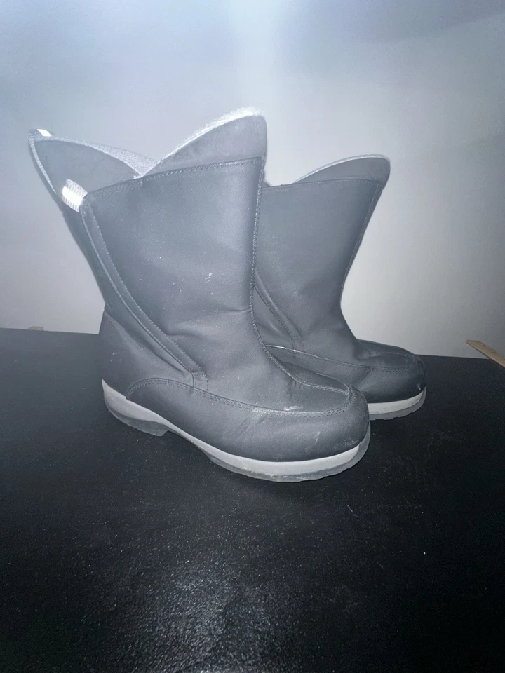 LAND' END молодежи черный зимний изолированный стороны молнии снег ботинки размер 7 - Изображение 1 из 4