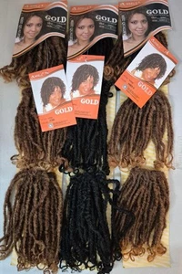 Noble Gold Siren Dreadlock Premium Synthetic Hair Extension- Dreads Locs on Weft - Picture 1 of 5
