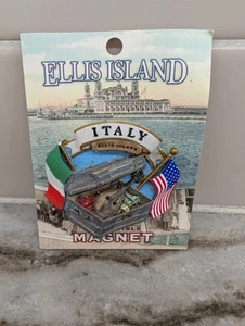 Vintage Ellis Island Italien Sammlerstück Magnet Neu in Verpackung - Bild 1 von 3