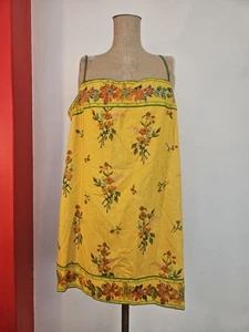 Free People Linen Cotton Strappy Floral Dress Yellow Size XL New RRP US $ 148 - Bild 1 von 17