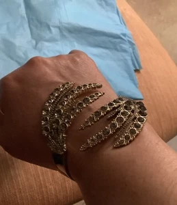 Lulu Frost Armreif Armband mit hellgrünen runden Steinen signiert - Bild 1 von 8
