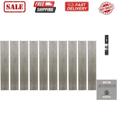 Виниловая напольная плитка Peel and Stick, самоклеящаяся деревянная доска, упаковка 10 шт. 15 квадратных... - Изображение 1 из 4