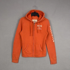 Hollister Hoodie Damen Large orange durchgehender Reißverschluss HCO Pacific Merchants Sweatshirt - Bild 1 von 15