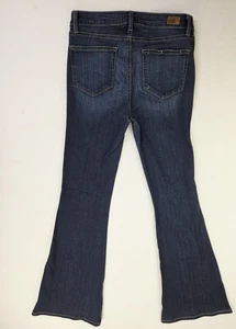 Paige Größe 28 x 32 Petite Damenjeans hoher Bund Bell Canyon Schlag blau Denim USA - Bild 1 von 12