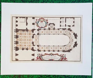 XVIII ème - Superbe Plan Chapelle du Château de Versailles par Lepautre - 1714 - Picture 1 of 2