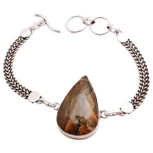Jaspis Edelstein Versilbert Armband Handmade Schmuck Geschenk 15 G BR-1149 - Bild 1 von 3