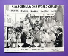 altes Pressefoto Nigel Mansell Williams Honda, Formel 1 GP Brands Hatch, 15x20cm