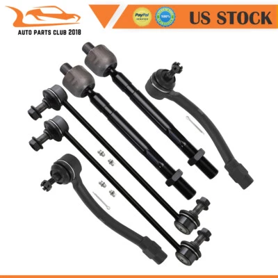 6pcs Front Steering Tie Rod Sway Stabilizer Bar For 2011-2016 Hyundai Elantra Foto 1 de 4