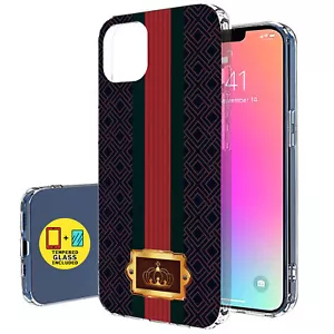 Funda delgada para Apple iPhone 14 Pro, cinta real estampado de lujo, pantalla de vidrio, EE. UU. - Imagen 1 de 8