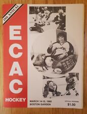 1980 NCAA ECAC Hockey Tournament Program Cornell, Dartmouth