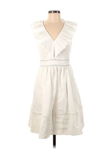 Kate Spade Damen weiß Ösen ärmellos Fit & Flare Kleid Größe 4 Neu mit Etikett - Bild 1 von 3