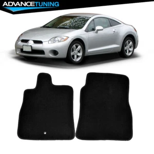 Alfombrillas delanteras de nailon negras para coche Mitsubishi Eclipse 2 puertas 06-12 2 piezas - Imagen 1 de 4