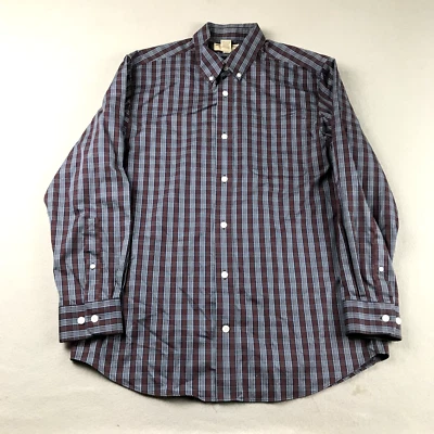 Duluth Shirt Mens Medium Blue Plaid Wrinkle Fighter Button Up Long Sleeves - Image 1 of 4