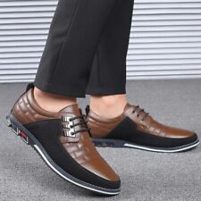 Chaussures décontractées en cuir PU pour hommes, chaussures d'affaires respirant