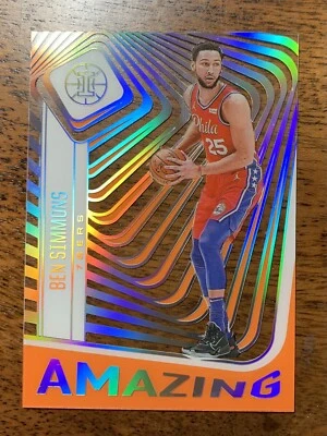 2020-21 Panini Illusions BEN SIMMONS Amazing Orange Acetate Prizm SP #8 - 76ers - Image 1 of 2