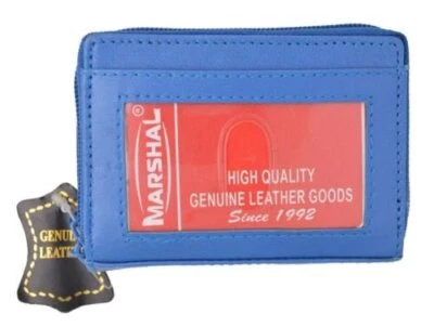 New Black Solid Leather Accordion Wallet Zip Around ID Credit Card Case Holder - Image 1 of 4