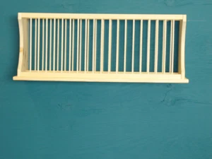 Under Cabinet Wood plate dish rack cabinet shelf kitchen Holds 18 plates unfinis - Picture 1 of 2