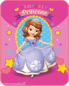 DISNEY PRINCESS NEU TWIN SIZE WEICH MÄDCHEN KINDERBETT KINDER RASCHEL ÜBERWURF DECKE - Bild 1 von 1