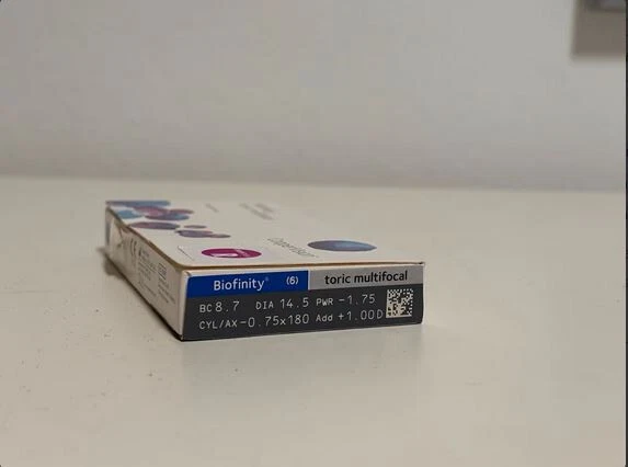 Biofinity Toric Multifocal Monatslinsen -1,75 -0,75 +1,00 D - Bild 1 von 2