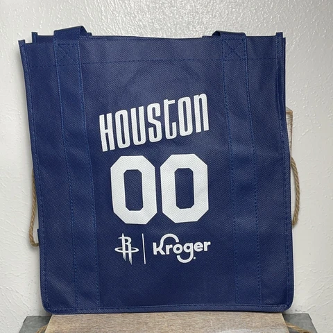 NBA Houston Rockets #00 Recycling Bag Navy Sponsor Kroger 12x13x7.5 BRAND NEW Cover