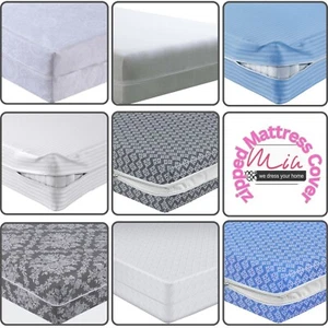 Housse de matelas zippée protection ANTI-BUG LIT enveloppe totale double et taille KIng - Photo 1 sur 45