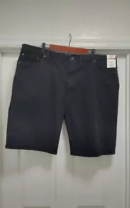Wrangler Shorts Men's Size 46 Five Star Premium Relaxed Fit Pockets Black Denim - Picture 1 of 12