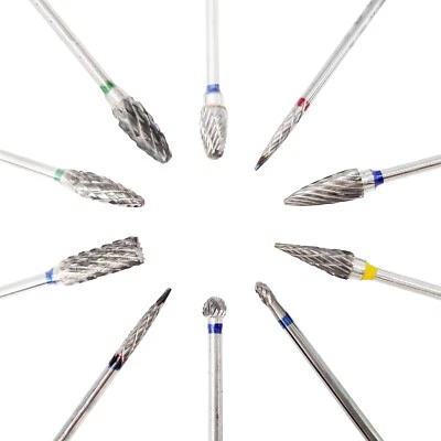 10 piezas laboratorio dental 2,35 mm vástago pulido fresas rectas fresas de acero carburo Foto 1 de 4