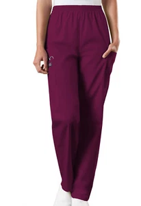 Cherokee Workwear Originals Elastic Waist Cargo Scrub Pant 4200 PETITE - Picture 1 of 19