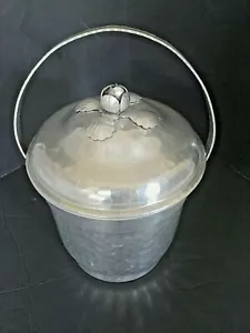 Cubo de hielo de aluminio forjado a mano vintage moderno de mediados de siglo - Imagen 1 de 8