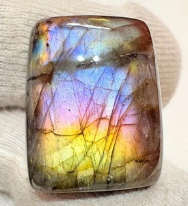Loose Gemstone Natural Labradorite Flashy Fire Making Jewelry Stone 42.50 Carat - Picture 1 of 6