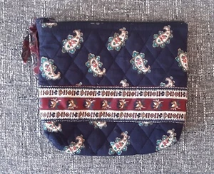 Bolso de Maquillaje Vera Bradley Indiana Azul Diseño Paisley Mediano Retirado Hecho en EE. UU. - Imagen 1 de 8