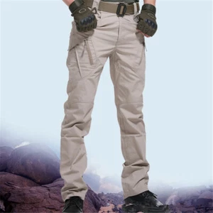 Men's Tactical Trousers Outdoor Hiking Waterproof Combat Sports Cycling Pants - Picture 1 of 10
