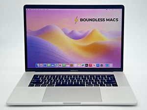 15" MacBook Pro 2018 2.6GHz i7 32GB 512GB 560X Sequoia Silver Warranty Very Good - Picture 1 of 14