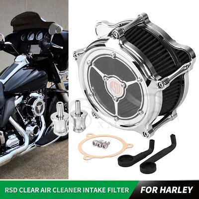 Filtro de admisión negro filtro de aire RSD para Harley CVO Road Street Glide FLHX FLHXS Foto 1 de 4