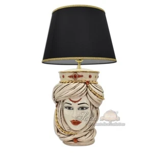 Tischleuchte Keramik Leuchten Moors kopf Caltagirone Para Licht Groß - Bild 1 von 2