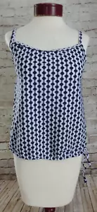 Canotta nuoto Jaclyn Smith donna taglia 10 nero bianco grigio spaghetti strap - Foto 1 di 5