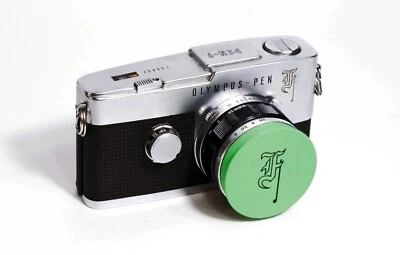 Tapa de lente para Olympus Pen F/FT/FV 45 mm - verde como nuevo - impreso en 3D Foto 1 de 2