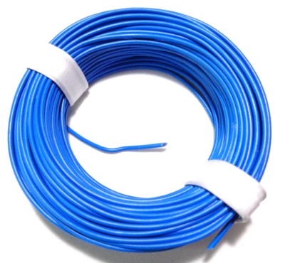 BELI-BECO 10m Litze/Kabel Blau (0,20€/m) 0,14mm² z.B. Märklin Modellbahn Spur H0/TT/N/Z