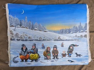 Cuadro de autor ucraniano "Pescadores" pintor С. Майстренко S.Maistrenko - Imagen 1 de 9