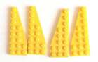Lego 2X Piastra Cuneo Angolare Ala 8X3 Giallo 50304 + 50305 Lotto