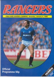 Programme / Programma Glasgow Rangers v Dundee 04-01-1986 - Bild 1 von 1