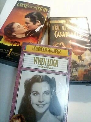 Classic VHS movie collection,Gone with the Wind, Casablanca,Vivien Leigh - Image 1 of 4
