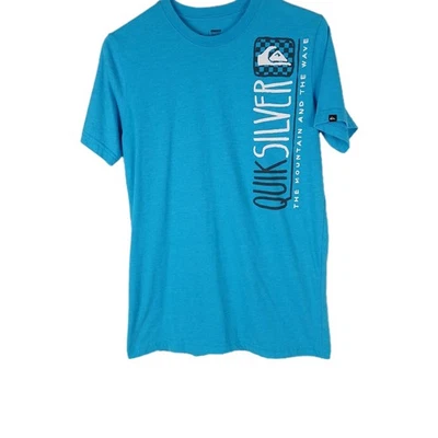 Футболка для серфинга QUIKSILVER «Гора и волна» Aqua Blue молодежная размер XL Beach - Изображение 1 из 4