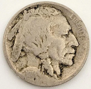 Cabeza india de búfalo de Estados Unidos 1914 níquel en muy buena condición detalles #X199 - Imagen 1 de 4