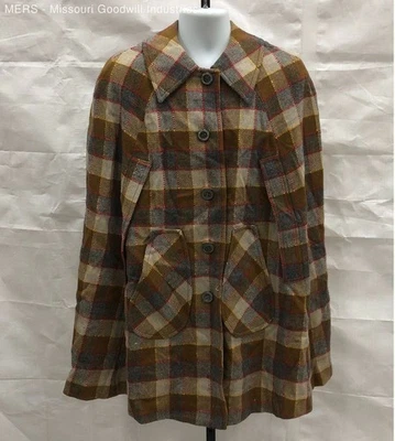 Men's Pendleton Multicolor Plaid Wool Collar Outerwear Shawl - Image 1 of 4