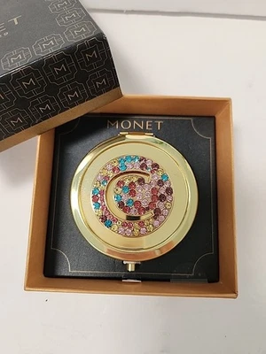 Espejo compacto Monet con inicial 'C' NUEVO  Foto 1 de 4